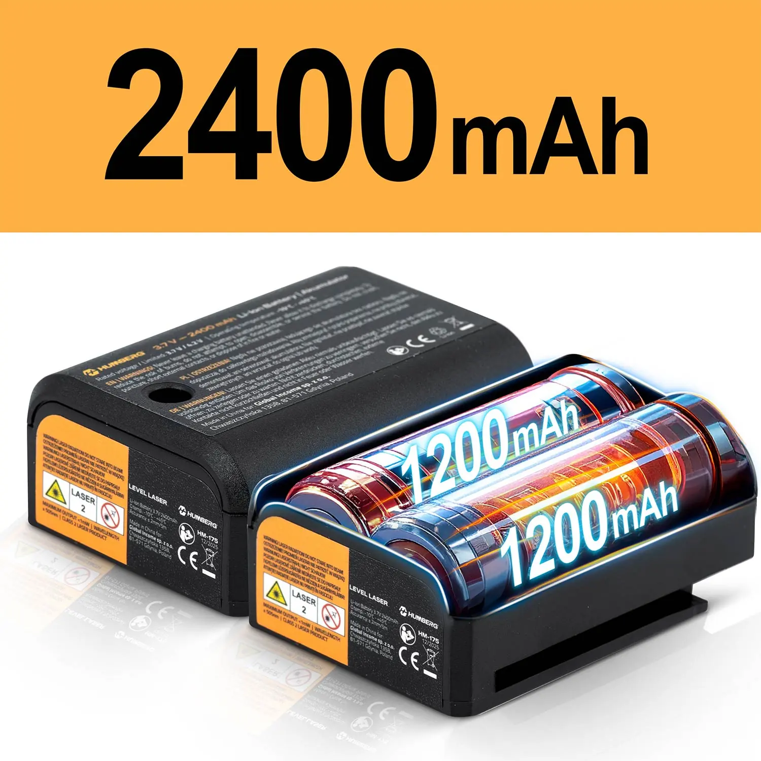 Slika izdelka 12: Križni laserski nivelir v kovčku + dodatna oprema Humberg HM-175