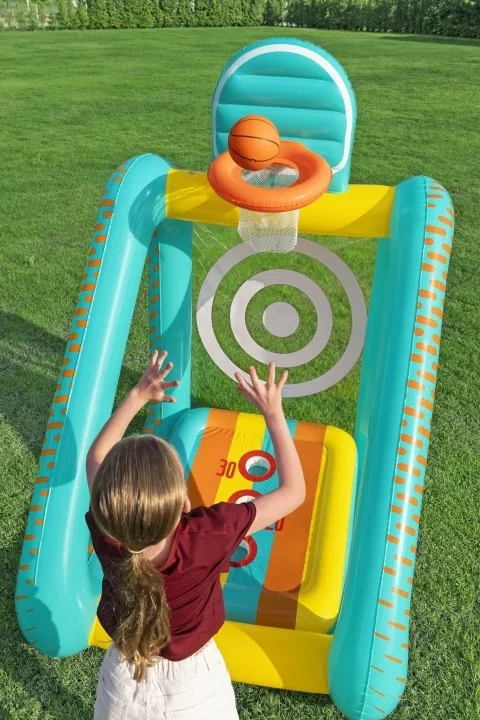 Detail produktu 11: Nafukovací zahradní herní set 3 v 1 basketbal, fotbal, terč 127x109x178 cm Bestway 52813