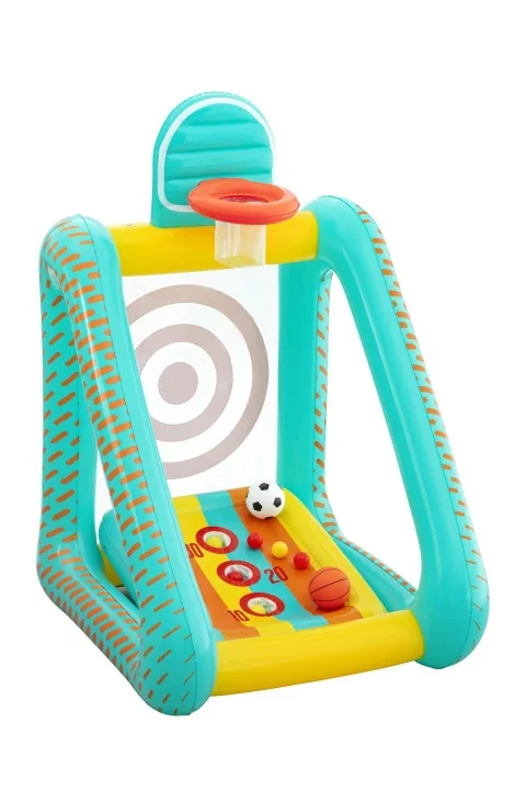 Detail produktu 7: Nafukovací zahradní herní set 3 v 1 basketbal, fotbal, terč 127x109x178 cm Bestway 52813