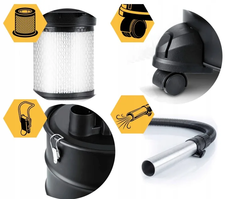 Imagine produs 5: Aspirator pentru cenușă de șemineu, sobă și grătar, pentru șemineu, 1000 W HM-405