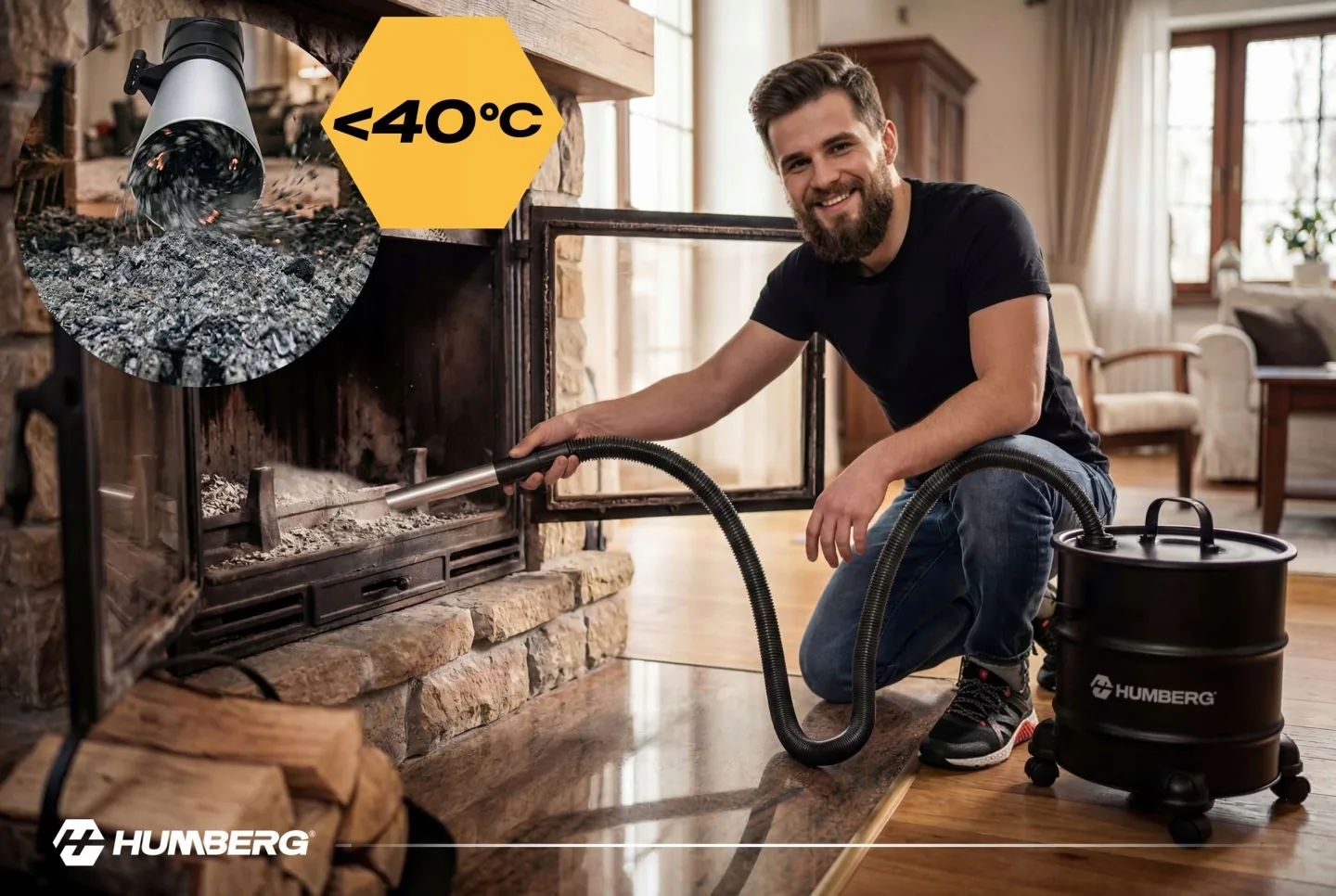 Imagine produs 2: Aspirator pentru cenușă de șemineu, sobă și grătar, pentru șemineu, 1000 W HM-405
