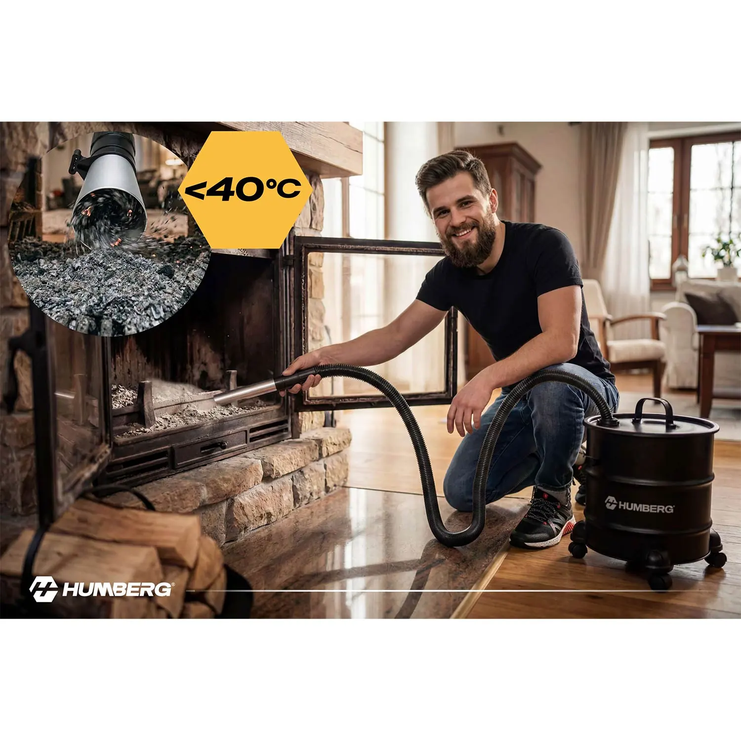 Slika proizvoda 8: Usisavač pepela za kamin, peć i roštilj, za kamin, 1000 W HM-405
