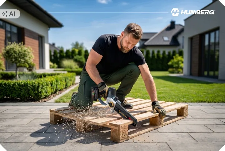 Slika proizvoda 25: Akumulatorska lančana pila 4,0 Ah PRO za grane 10" 8" pila Humberg HM-437
