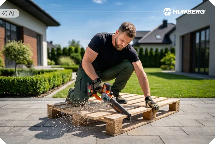 Slika proizvoda 25: Akumulatorska lančana pila 2x2,0 Ah PRO pila za grane 10" 8" pila Humberg HM-437