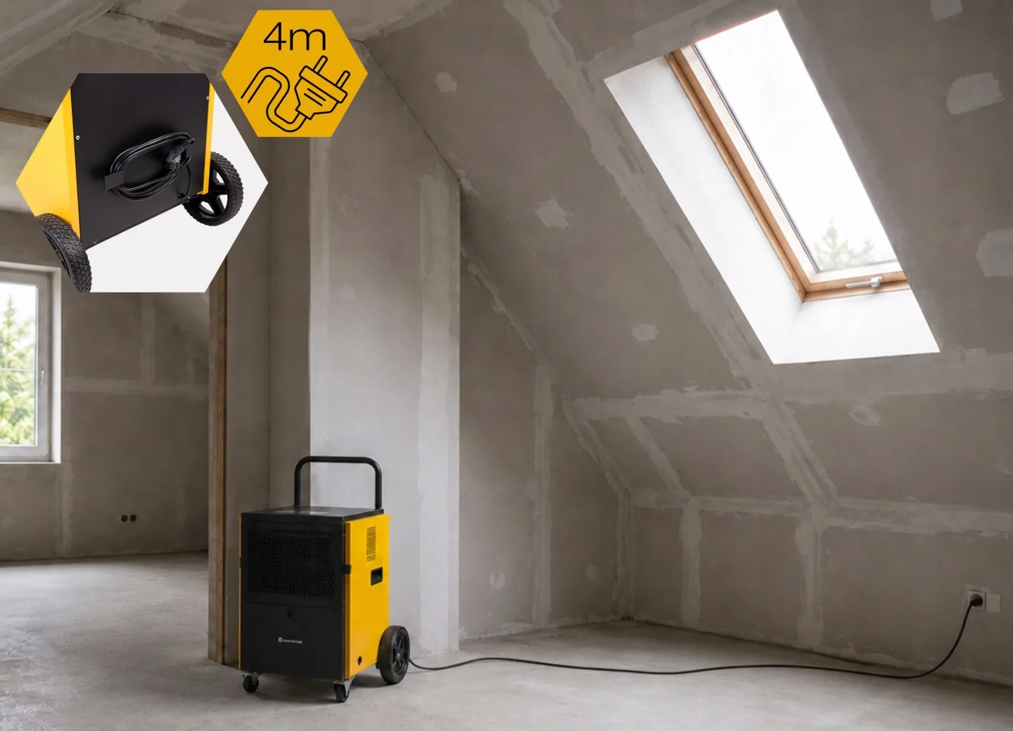Imagine produs 15: Dezumidificator de aer industrial pentru construcții 60 l/24 h Humberg HM-483
