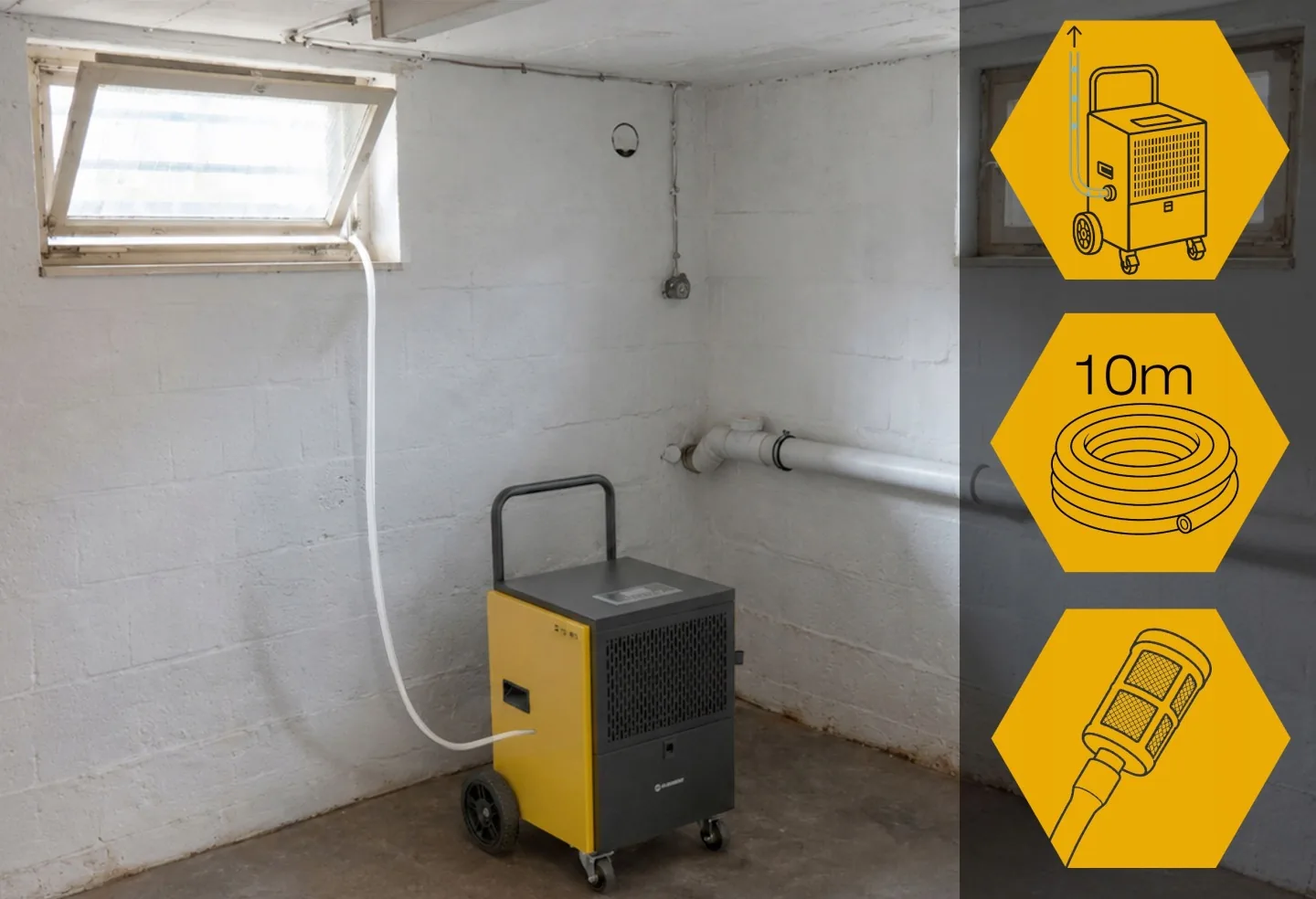 Imagine produs 7: Dezumidificator de aer industrial pentru construcții 60 l/24 h Humberg HM-483