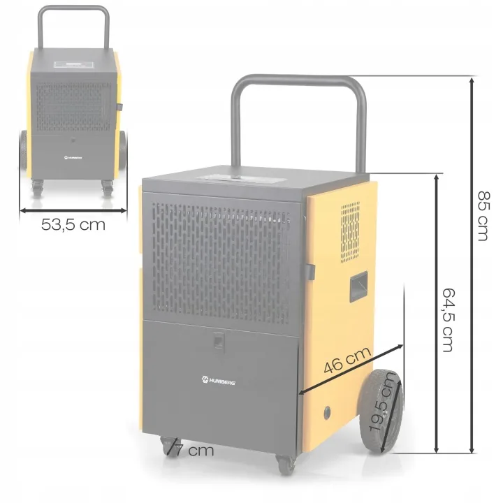 Imagine produs 23: Dezumidificator de aer industrial pentru construcții 60 l/24 h Humberg HM-483