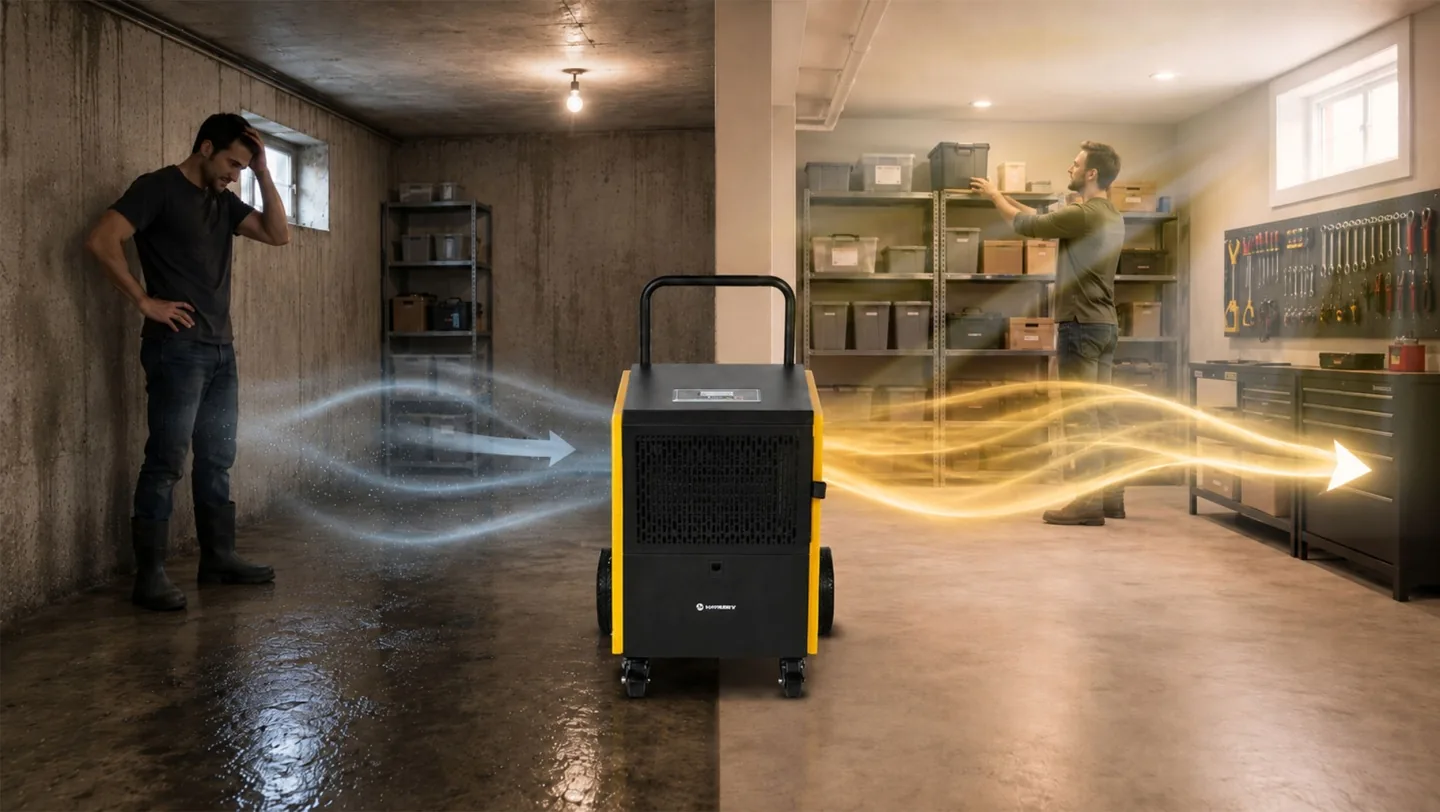 Imagine produs 21: Dezumidificator de aer industrial pentru construcții 60 l/24 h Humberg HM-483