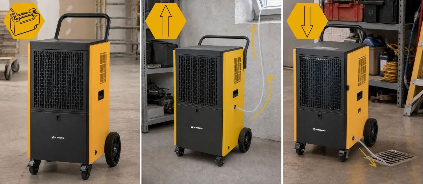 Imagine produs 9: Dezumidificator industrial de șantier 100 l/24 h Humberg HM-484