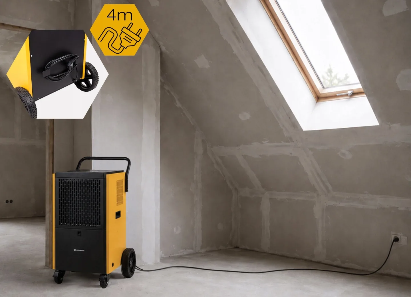 Imagine produs 15: Dezumidificator industrial de șantier 100 l/24 h Humberg HM-484