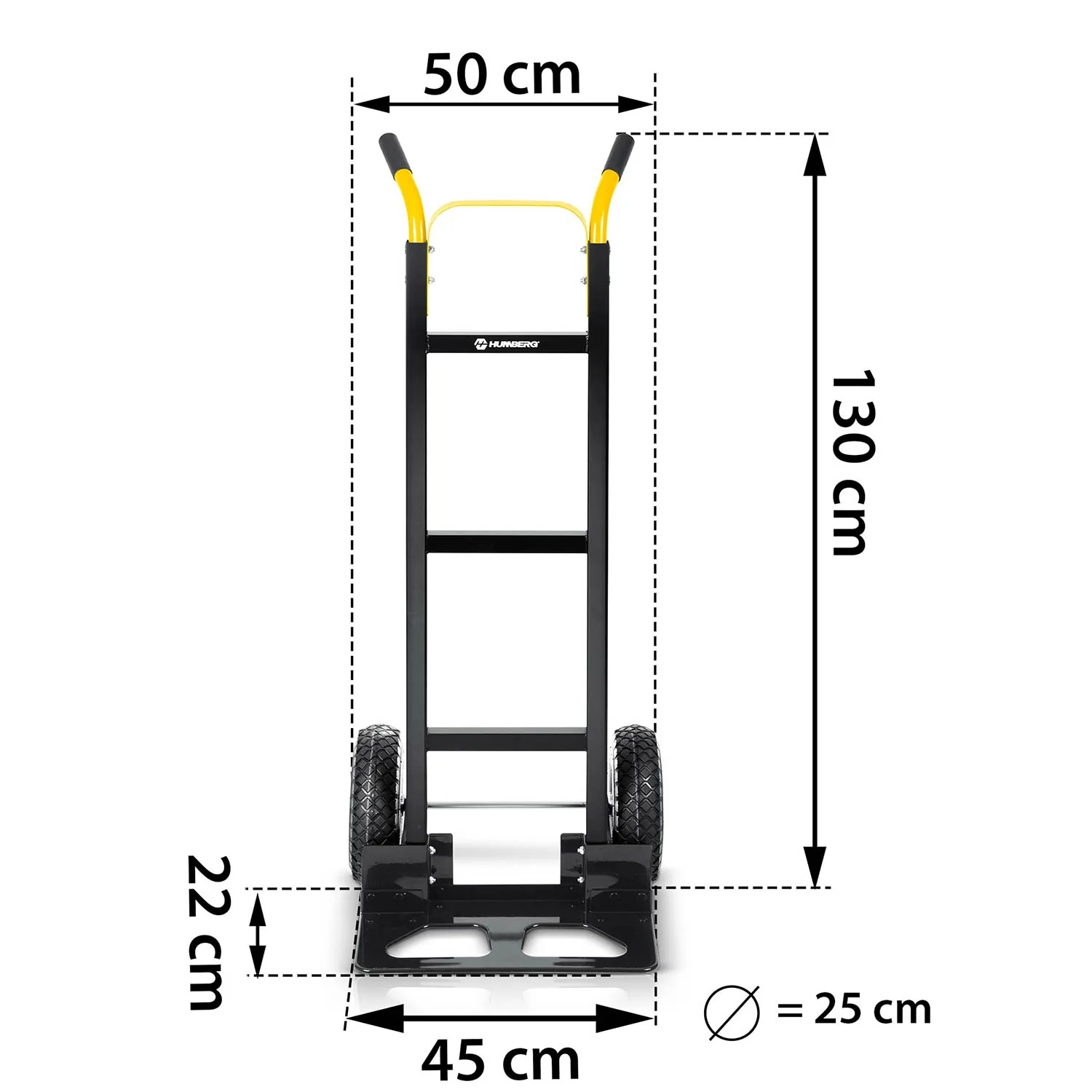 Slika proizvoda 14: Sklopiva transportna kolica s rudlom, kompaktna za skladište, 250 kg Humberg HM-516