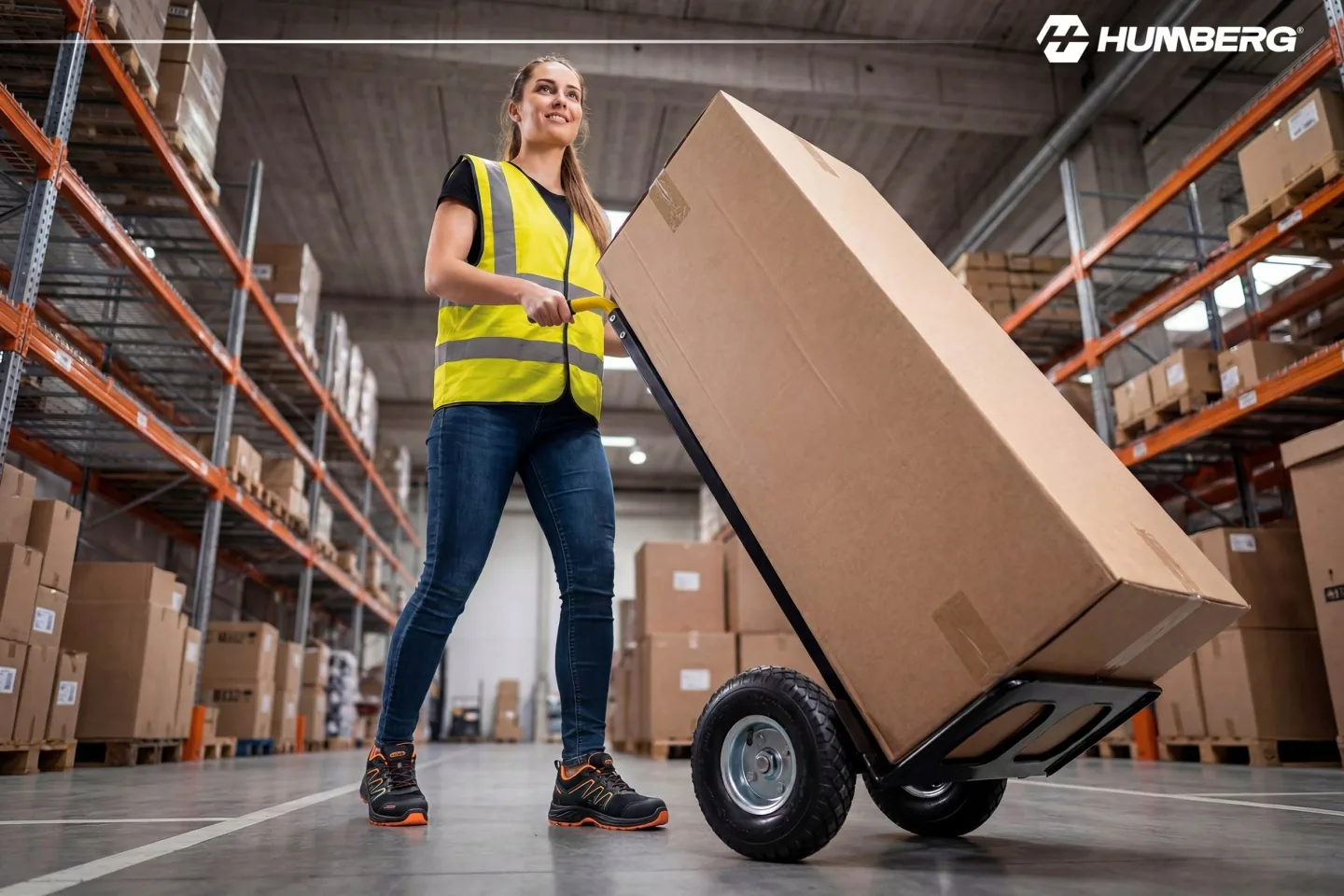 Imagine produs 4: Cărucior de transport pliabil tip diable, compact pentru depozit, 250 kg Humberg HM-516