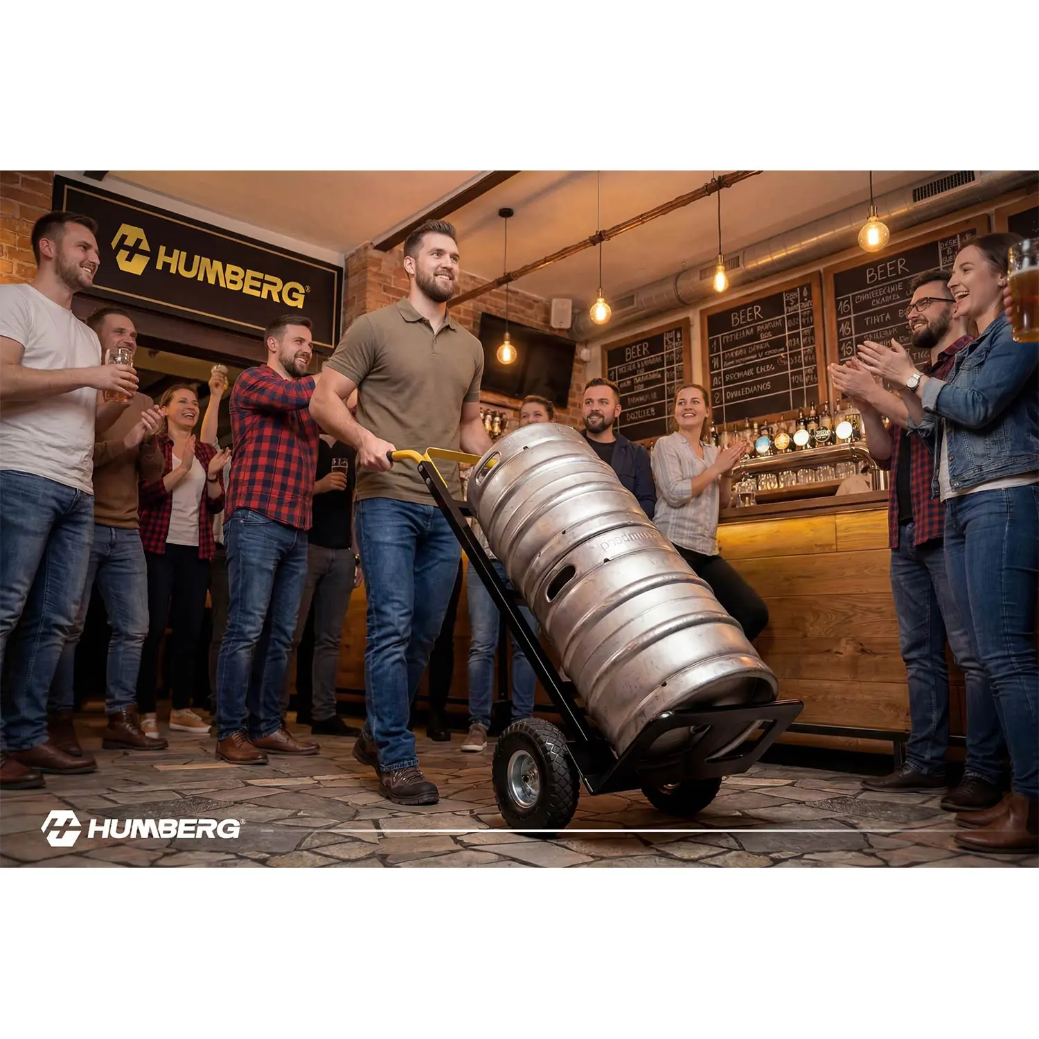 Slika proizvoda 9: Sklopiva transportna kolica s rudlom, kompaktna za skladište, 250 kg Humberg HM-516