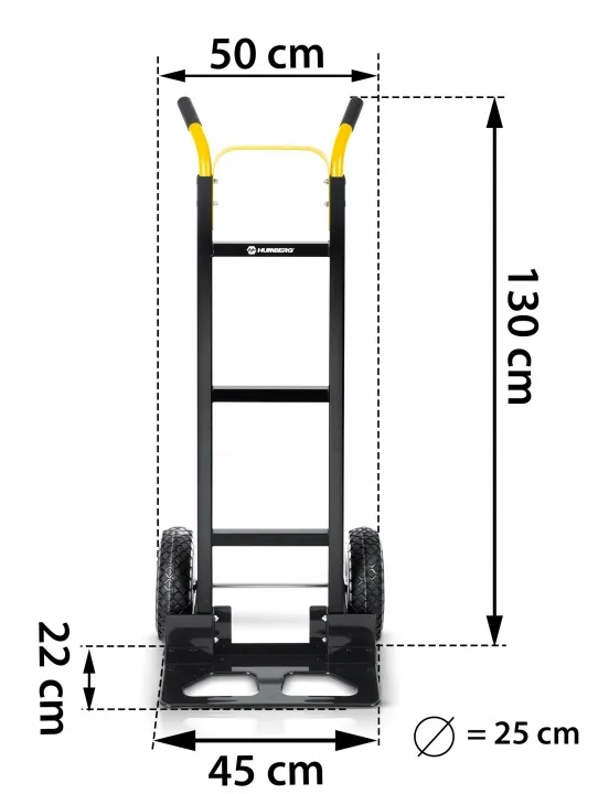 Imagine produs 8: Cărucior de transport pliabil tip diable, compact pentru depozit, 250 kg Humberg HM-516