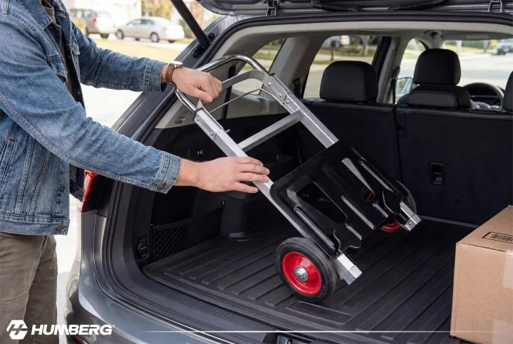 Imagine produs 9: Cărucior de transport pliabil, tip sac, pentru depozit, 90 kg Humberg HM-518