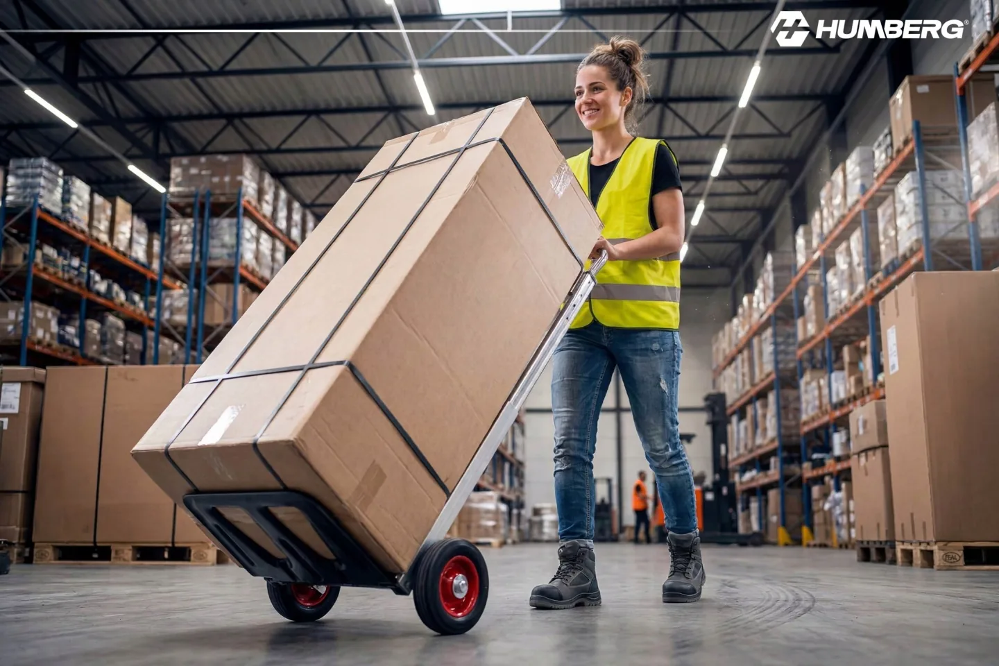 Imagine produs 4: Cărucior de transport pliabil, tip sac, pentru depozit, 90 kg Humberg HM-518