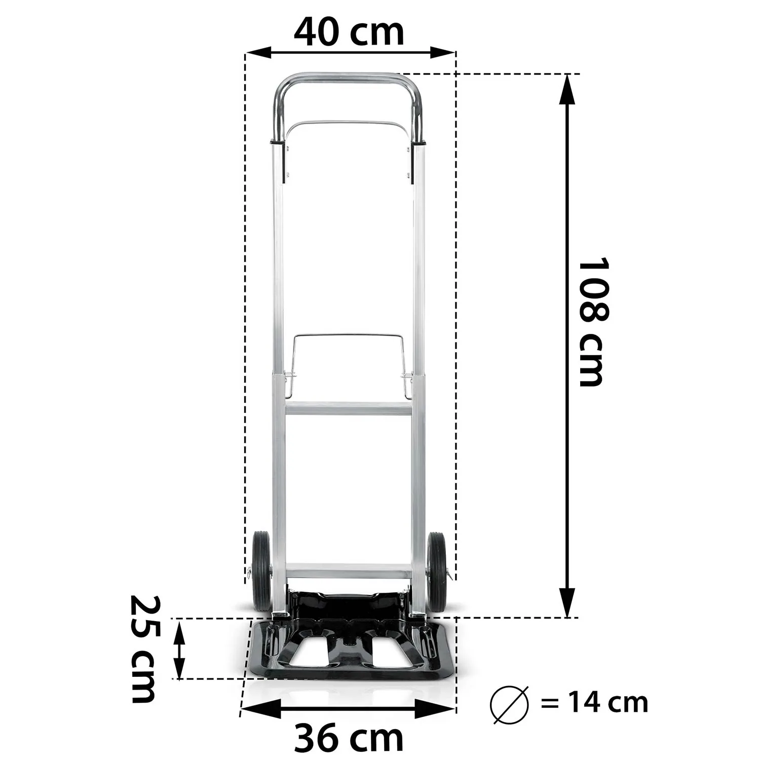 Termékkép 13: Összecsukható szállítókocsi, kétkerekű kézikocsi, raktári, 90 kg, Humberg HM-518