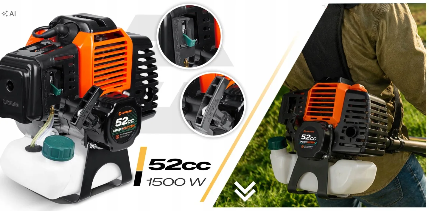 Slika proizvoda 5: Benzinski trimer – motorna kosa 55 cc + ulje Humberg HM-613