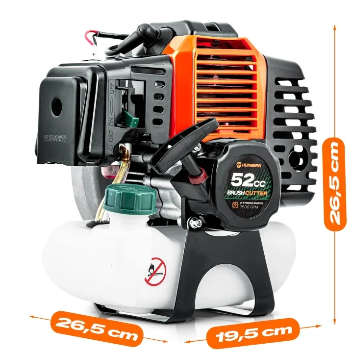 Slika proizvoda 15: Motor za benzinski trimer s ručkama 52 cm³ 7500 o/min Humberg HM-615
