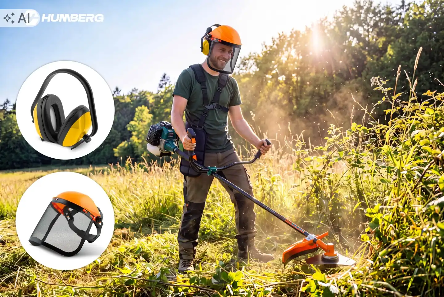 Slika proizvoda 19: Benzinski trimer 55cc + ulje Humberg HM-616