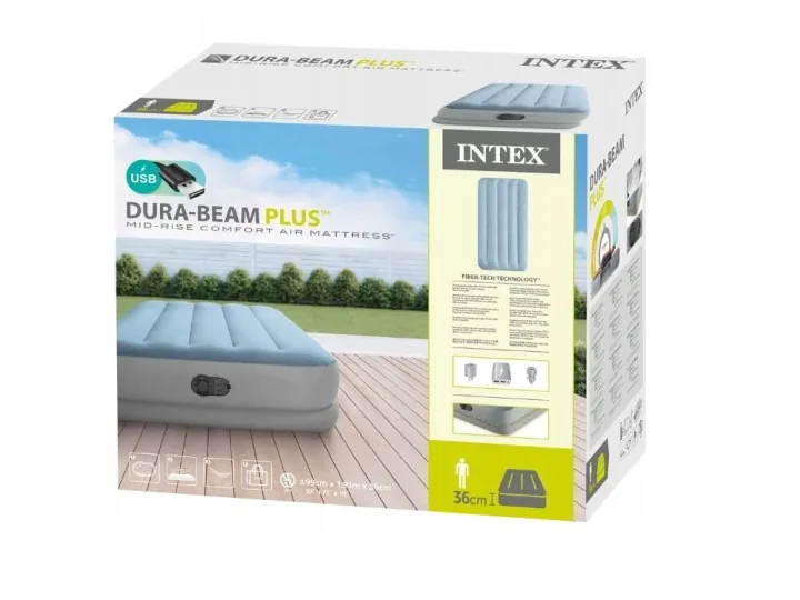 Slika proizvoda 6: Napuhujući madrac 191x99x36 cm sa ugrađenom USB pumpom INTEX 64157