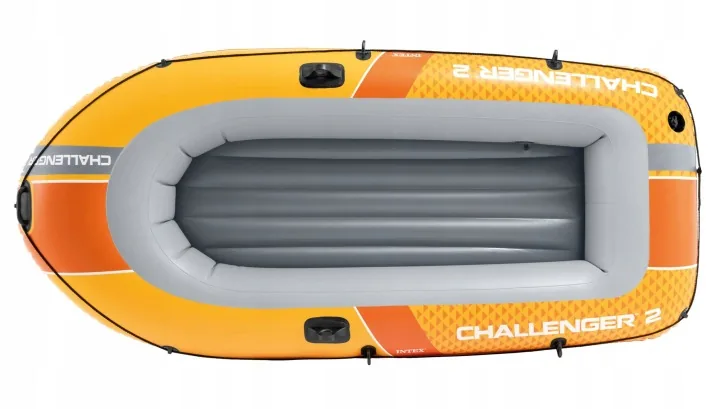 Imagine produs 4: Barcă de pescuit Challenger pentru 2 persoane, 200 kg, 236x114x41 cm, pompă și vâsle, INTEX 66313