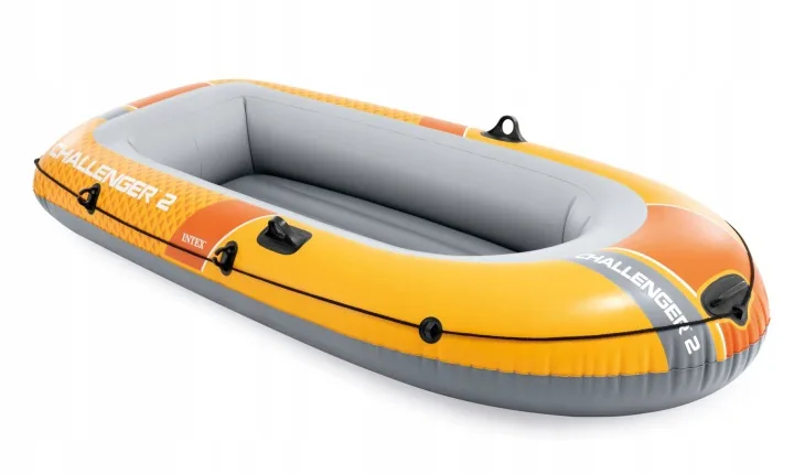 Imagine produs 2: Barcă de pescuit Challenger pentru 2 persoane, 200 kg, 236x114x41 cm, pompă și vâsle, INTEX 66313