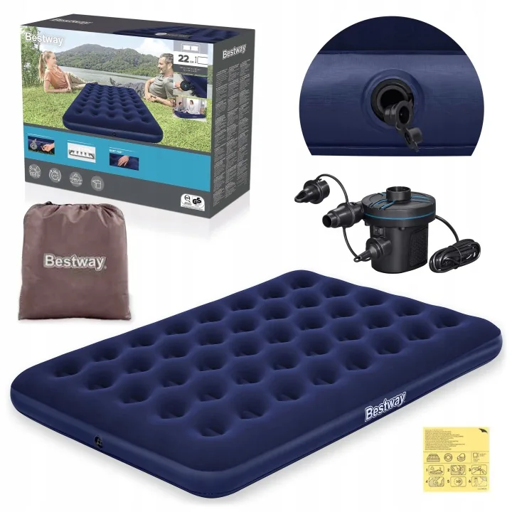 Napuhujući madrac 191x137x22 cm s električnom pumpom Bestway 67287