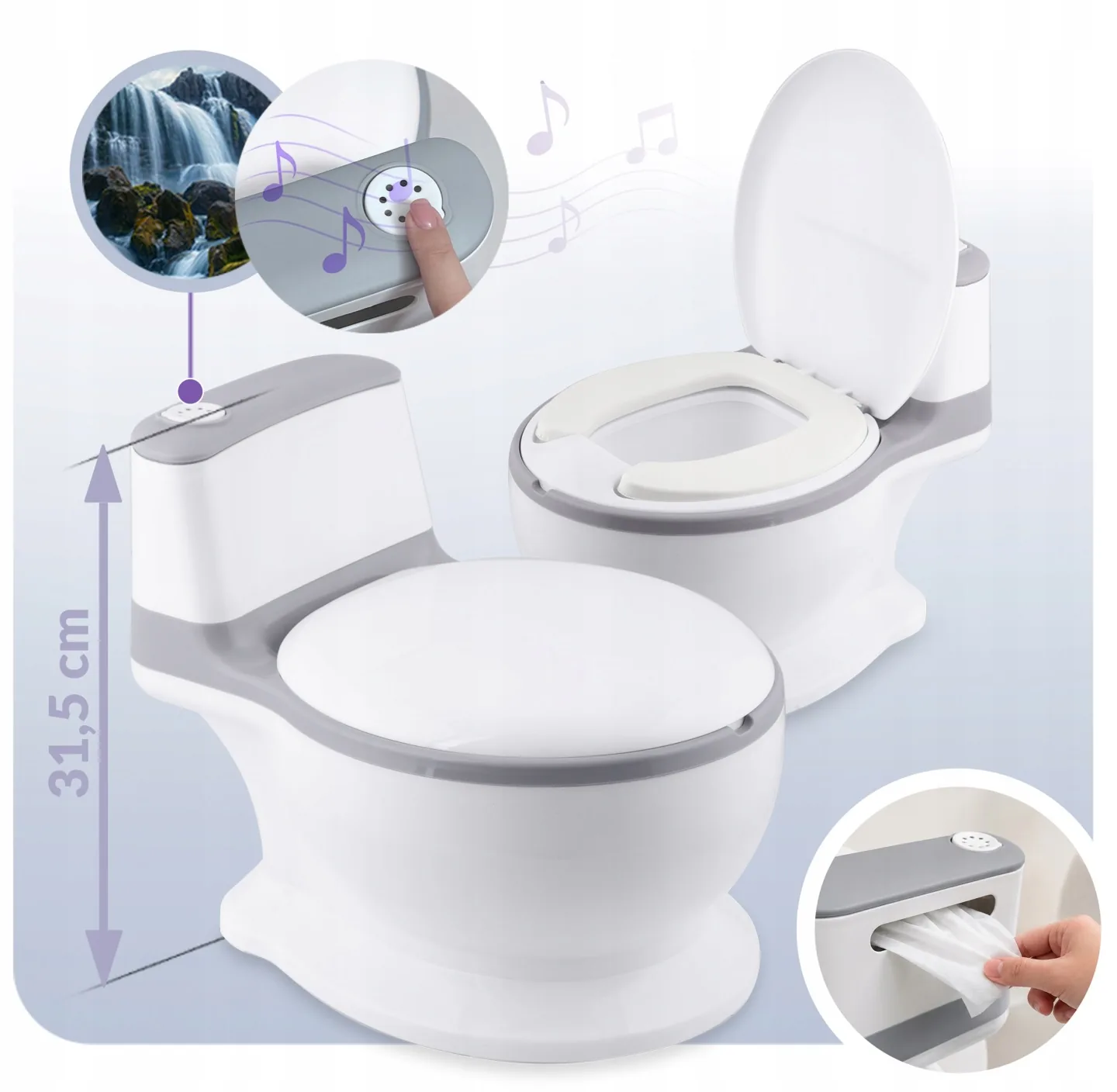 Slika proizvoda 2: Interaktivni glazbeni noćnik – prijenosni dječji WC RK-290
