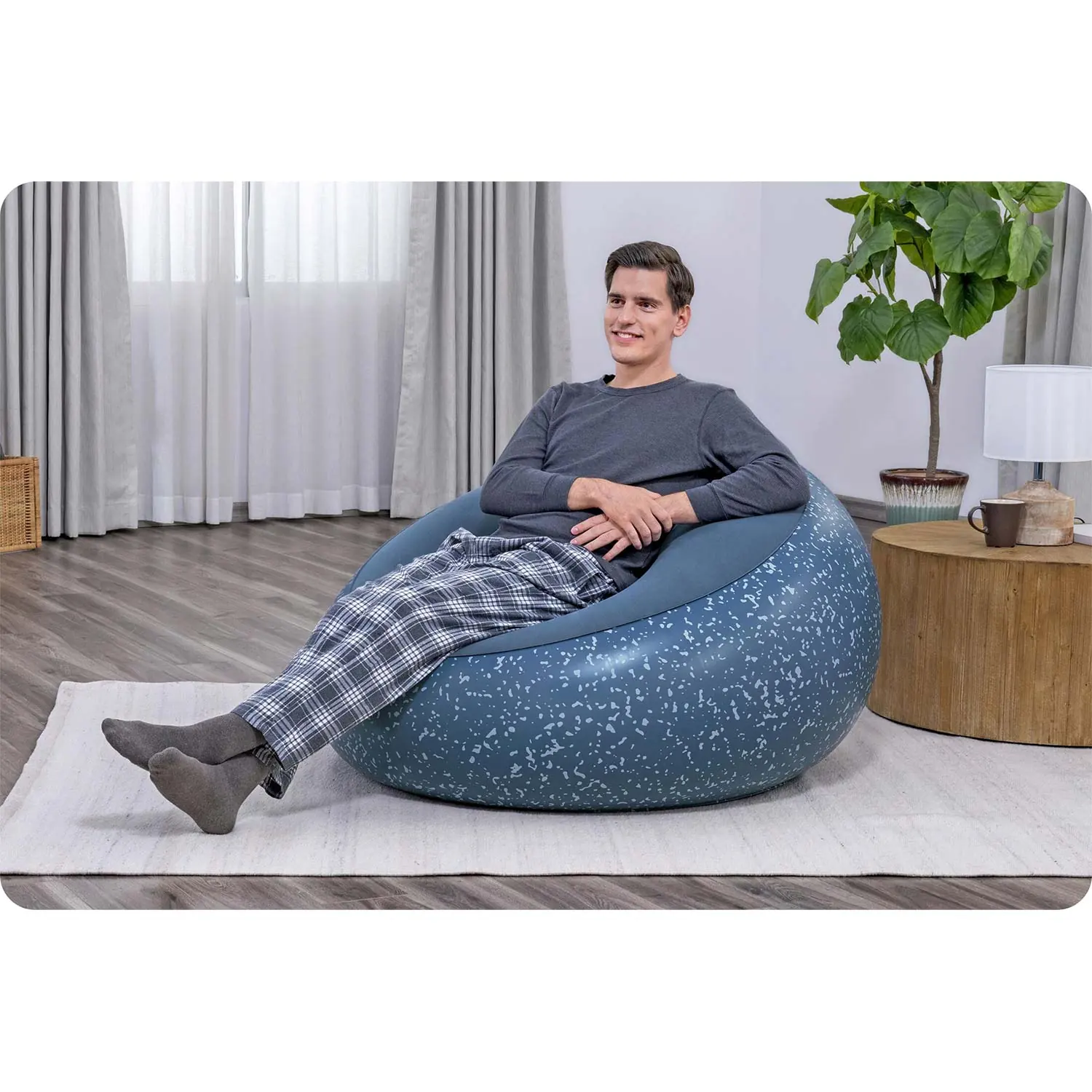 Slika proizvoda 4: Napuhavajuća fotelja, napuhavajuća pufa, sjedeća vreća 112x112 cm Bestway 75154