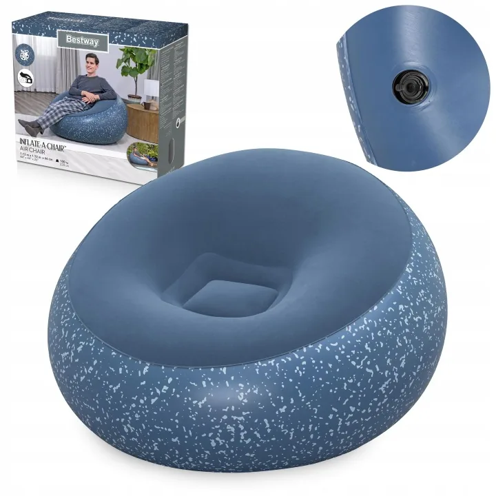 Nafukovací křeslo, nafukovací pufa, sedací vak 112x112 cm Bestway 75154