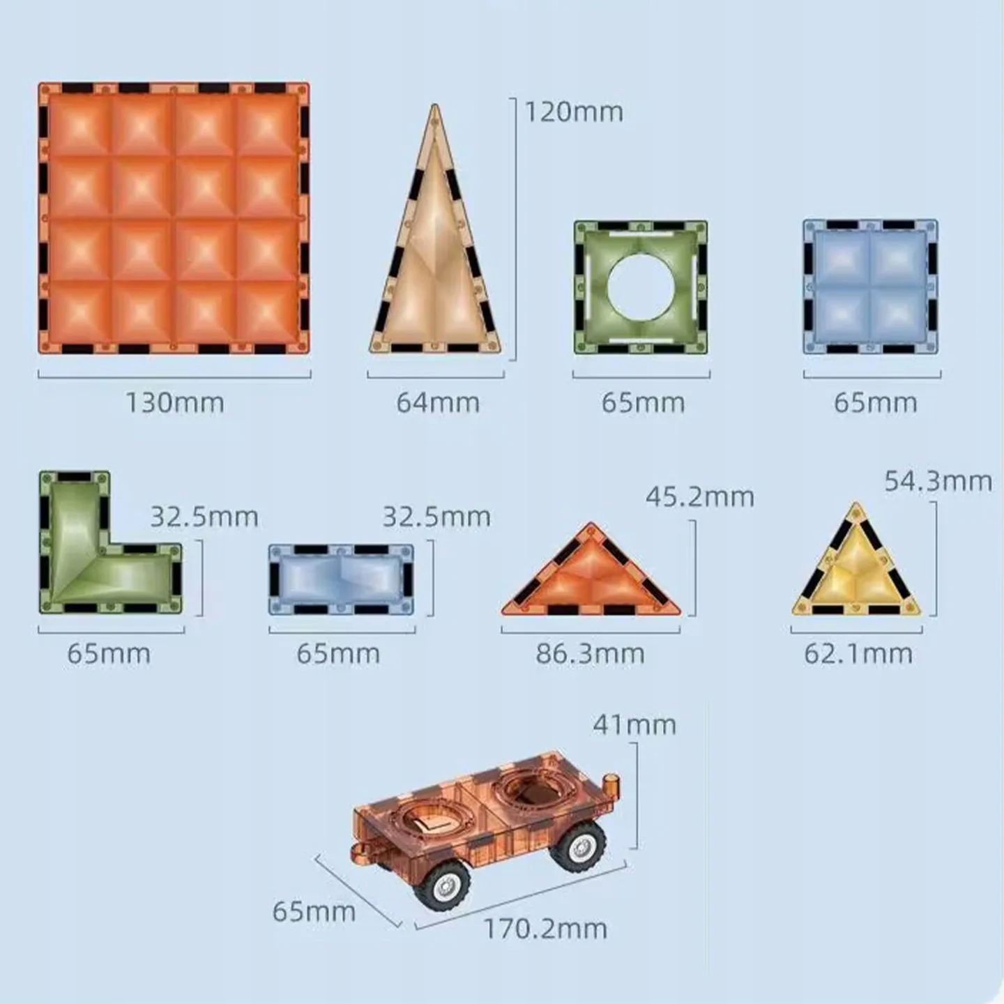 Termékkép 9: Mágneses építőkockák RK-766 Ricokids