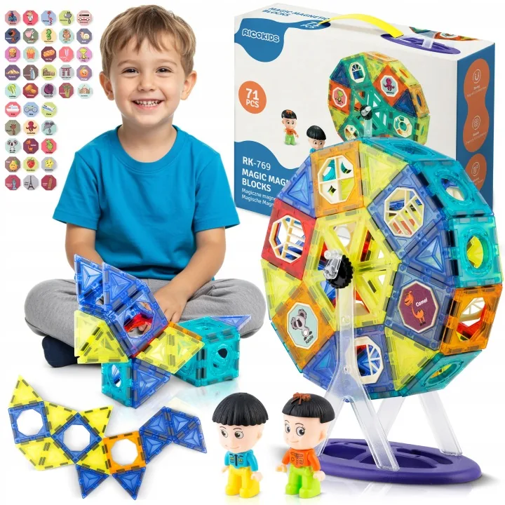 Termékkép 2: Mágneses építőkockák körhintával RK-769 Ricokids