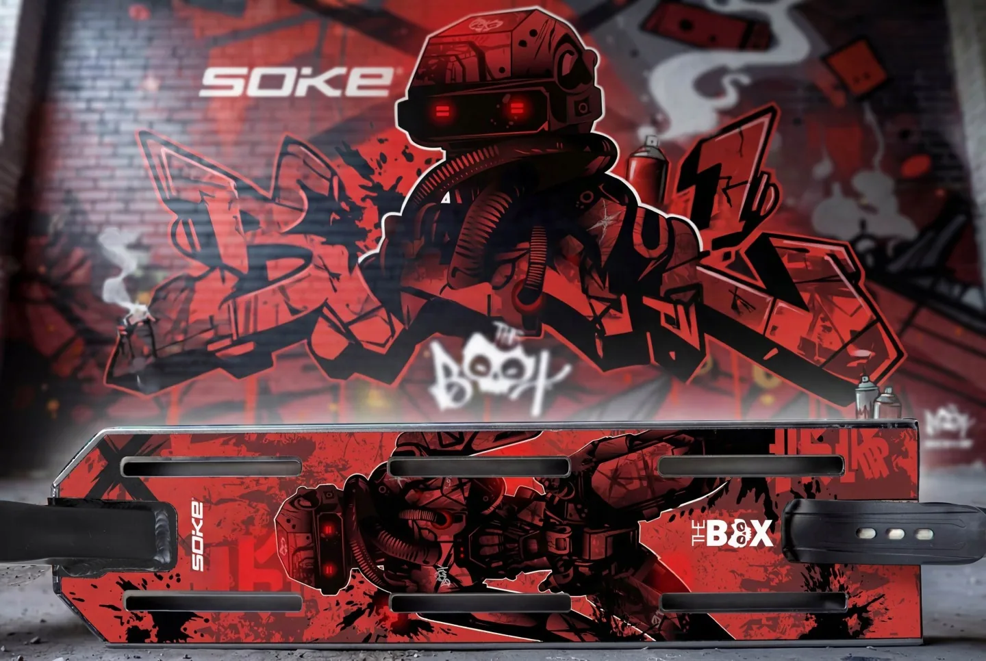 Termékkép 3: Freestyle rollerre való griptape Soke Griptape 52x13 cm Red Cyber