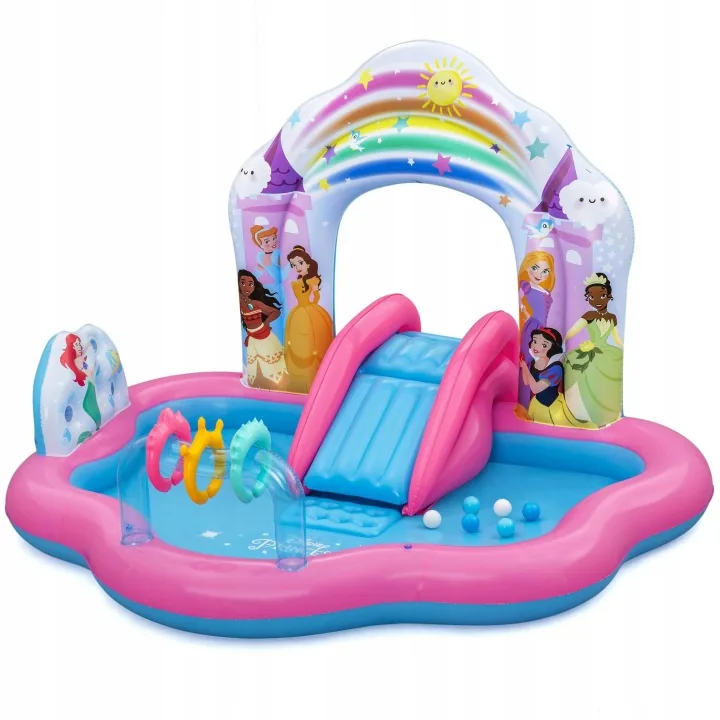 Termékkép 10: Felfújható gyerek játszótér kertbe csúszdával Princess Disney 221 x 193 x 140 cm Bestway 53175