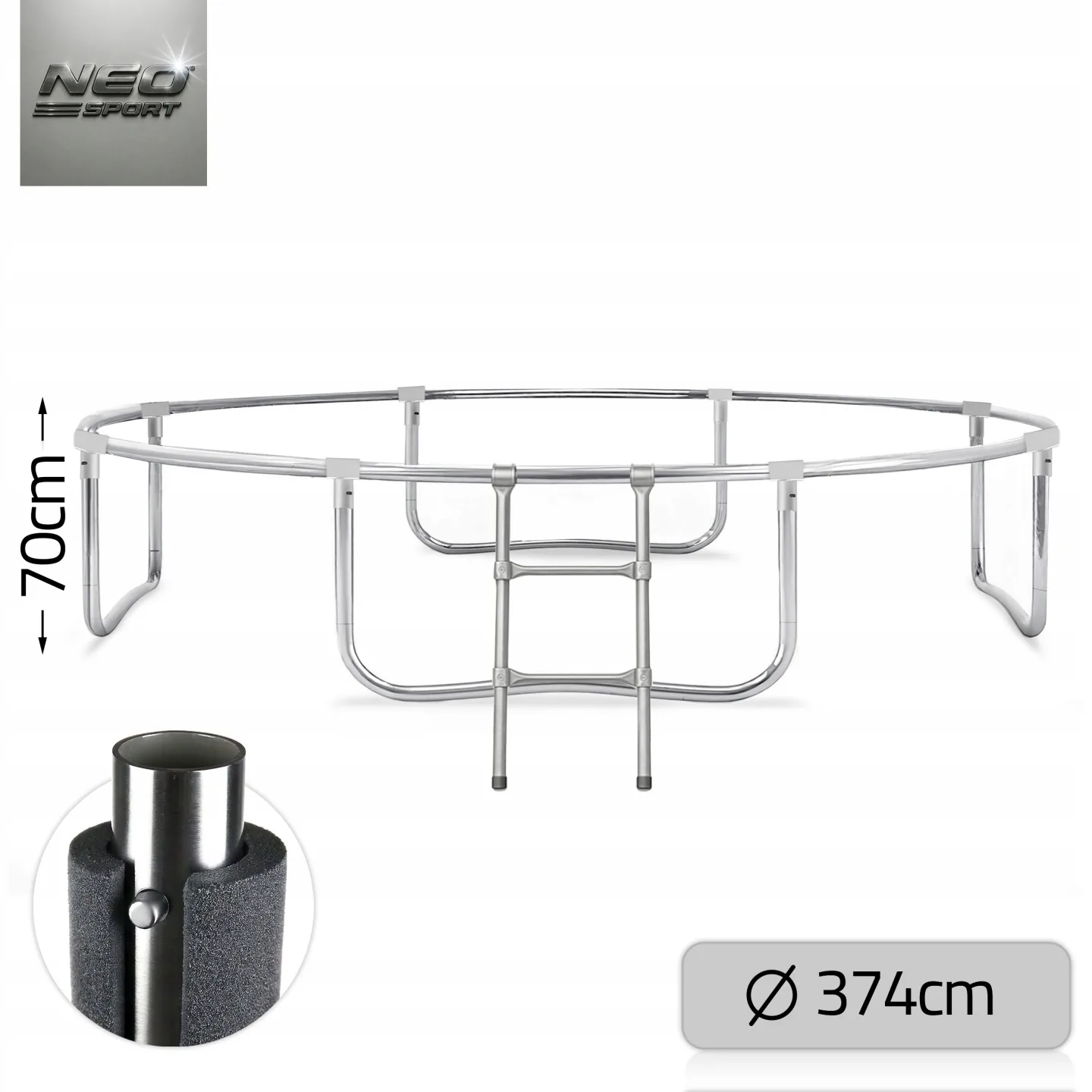 Termékkép 19: Neo-Sport kerti, profilozott trambulin 12 ft/374 cm belső hálóval