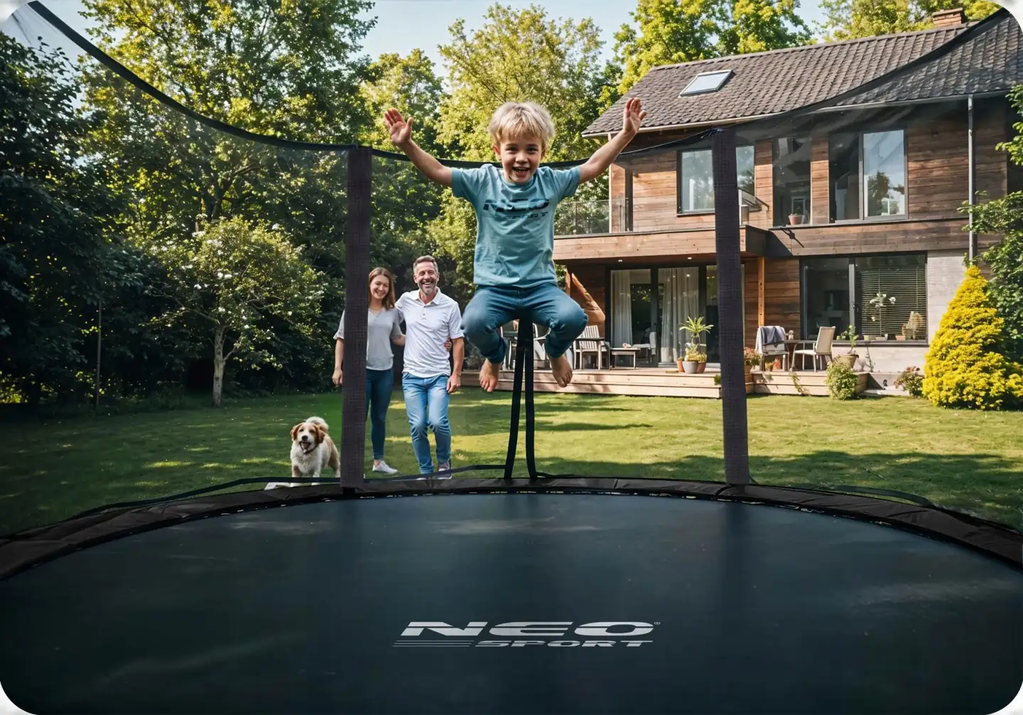Termékkép 10: Neo-Sport kerti, profilozott trambulin 12 ft/374 cm belső hálóval