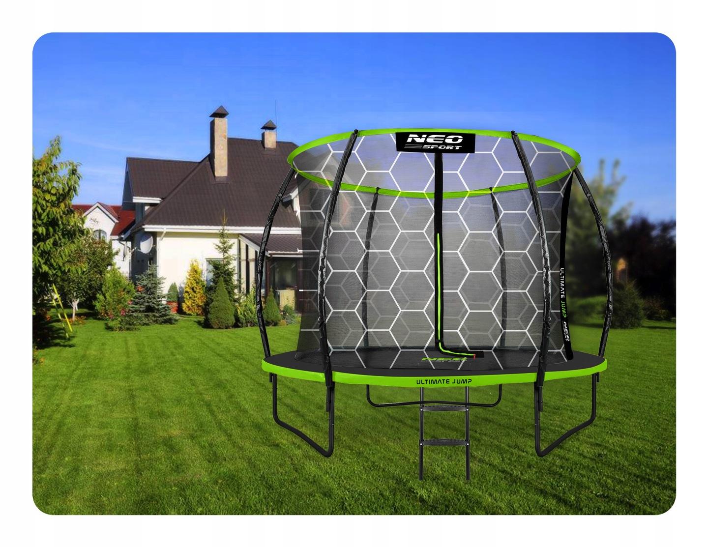 Termékkép 8: Profilozott kerti trambulin 10 ft/312 cm belső hálóval, Neo-Sport