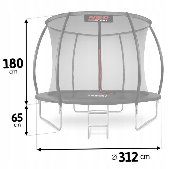 Termékkép 3: Profilozott kerti trambulin 10 ft/312 cm belső hálóval, Neo-Sport