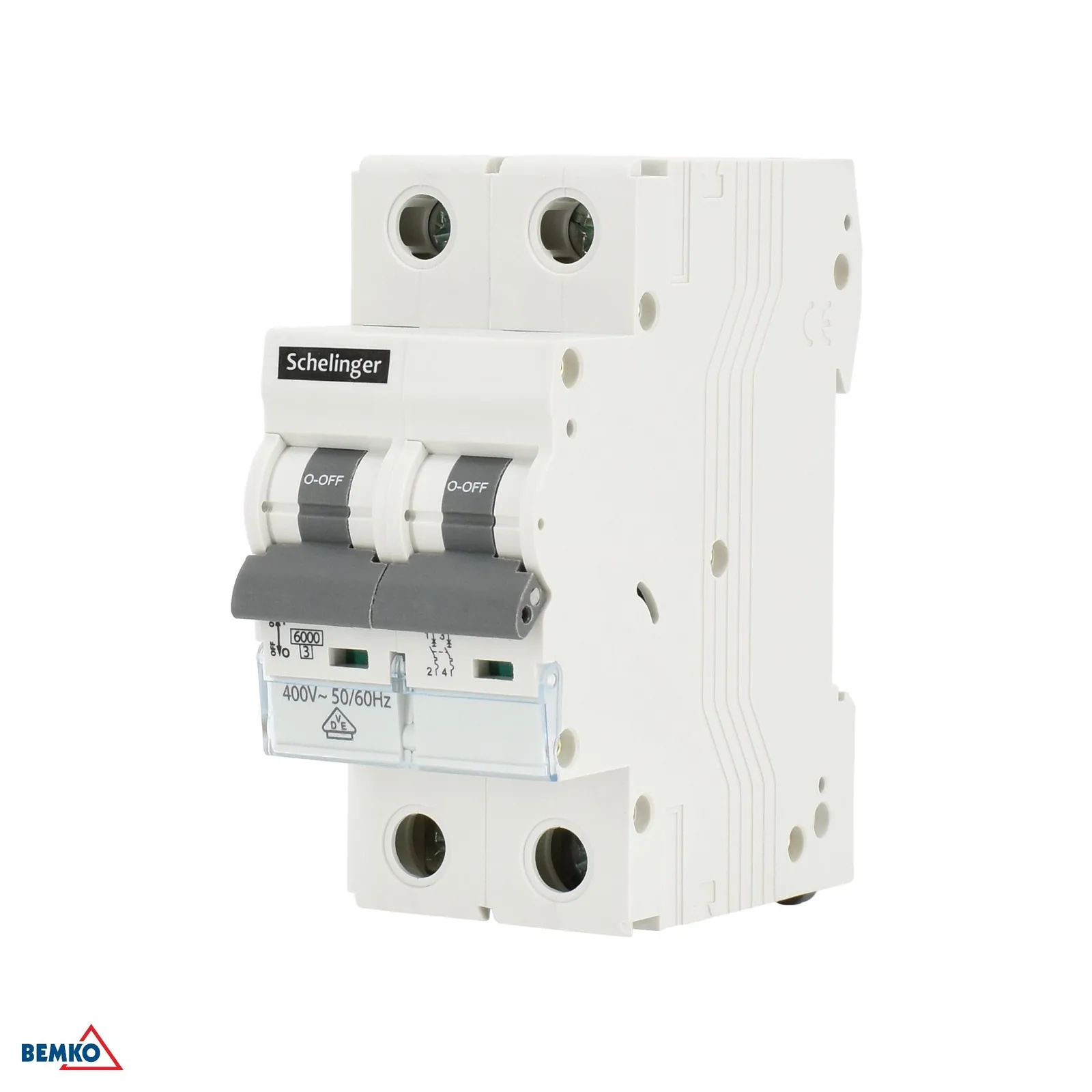 Modularni odklopnik 2-polni C 4 A 6 kA Schelinger BM-A02-G8-2P-C04