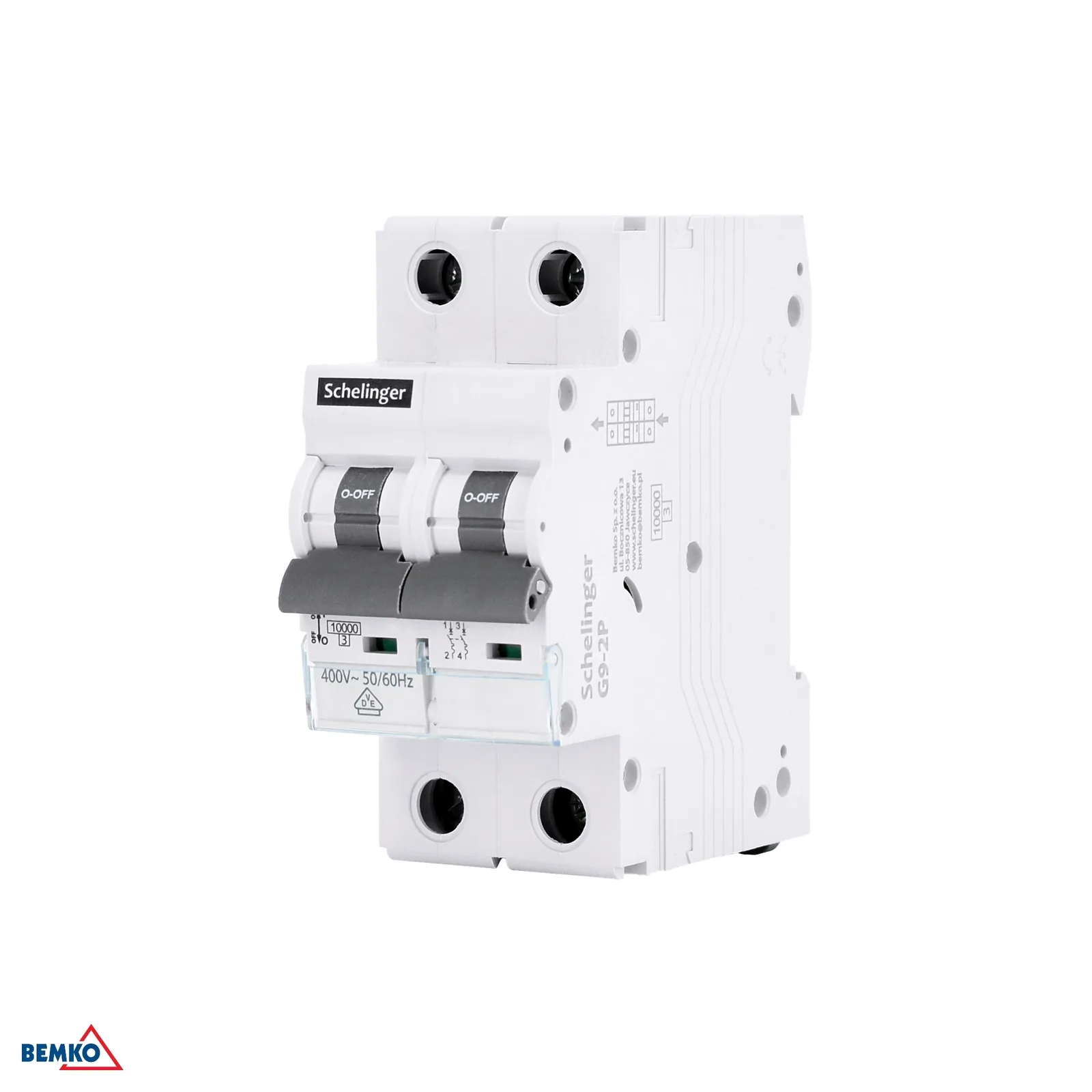 Dvopolni modularni odklopnik 6A 10 kA Schelinger BM-A02-G9-2P-B06
