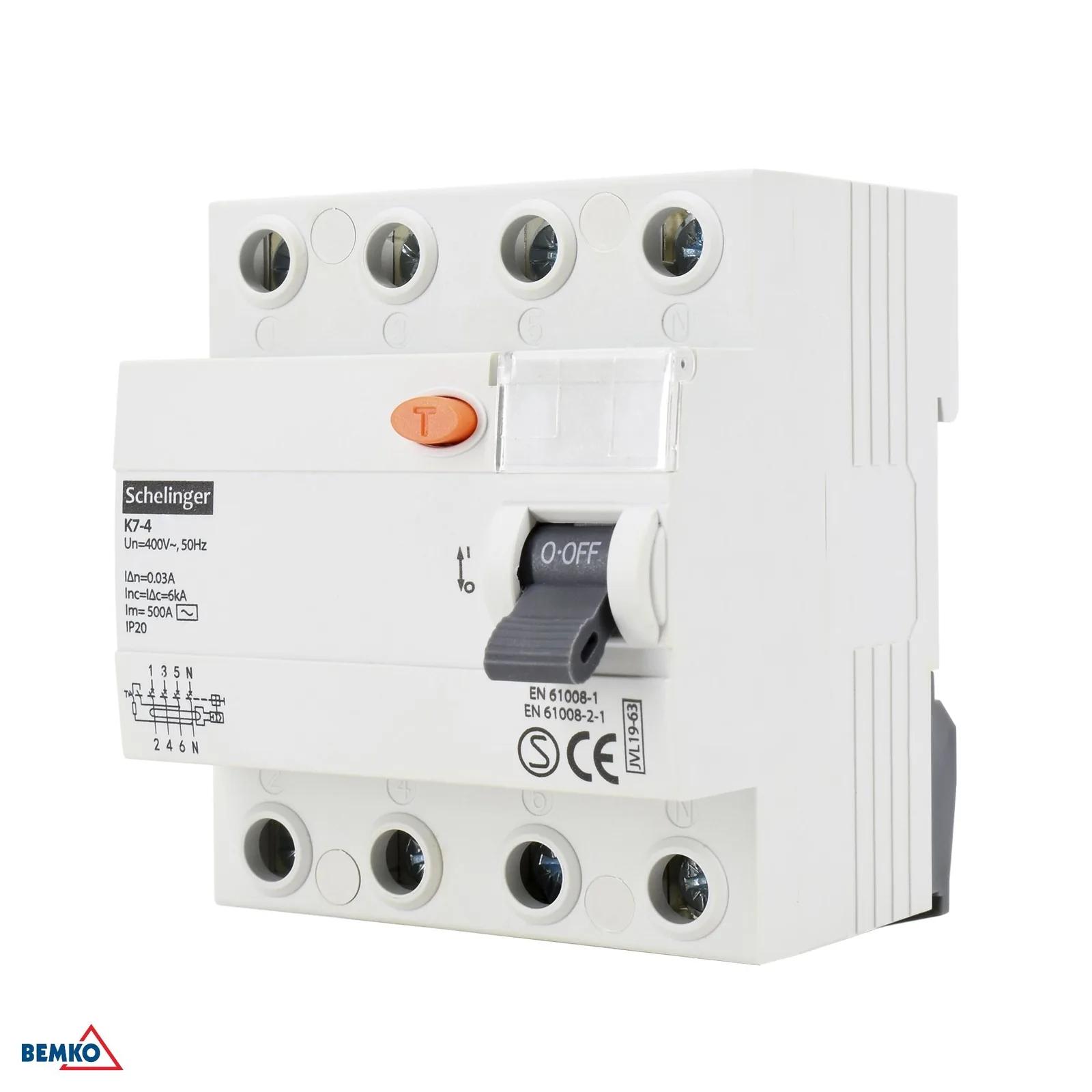 Schelinger áram-védőkapcsoló AC 4P 40A 30 mA BM-A03-K7-4-40-030