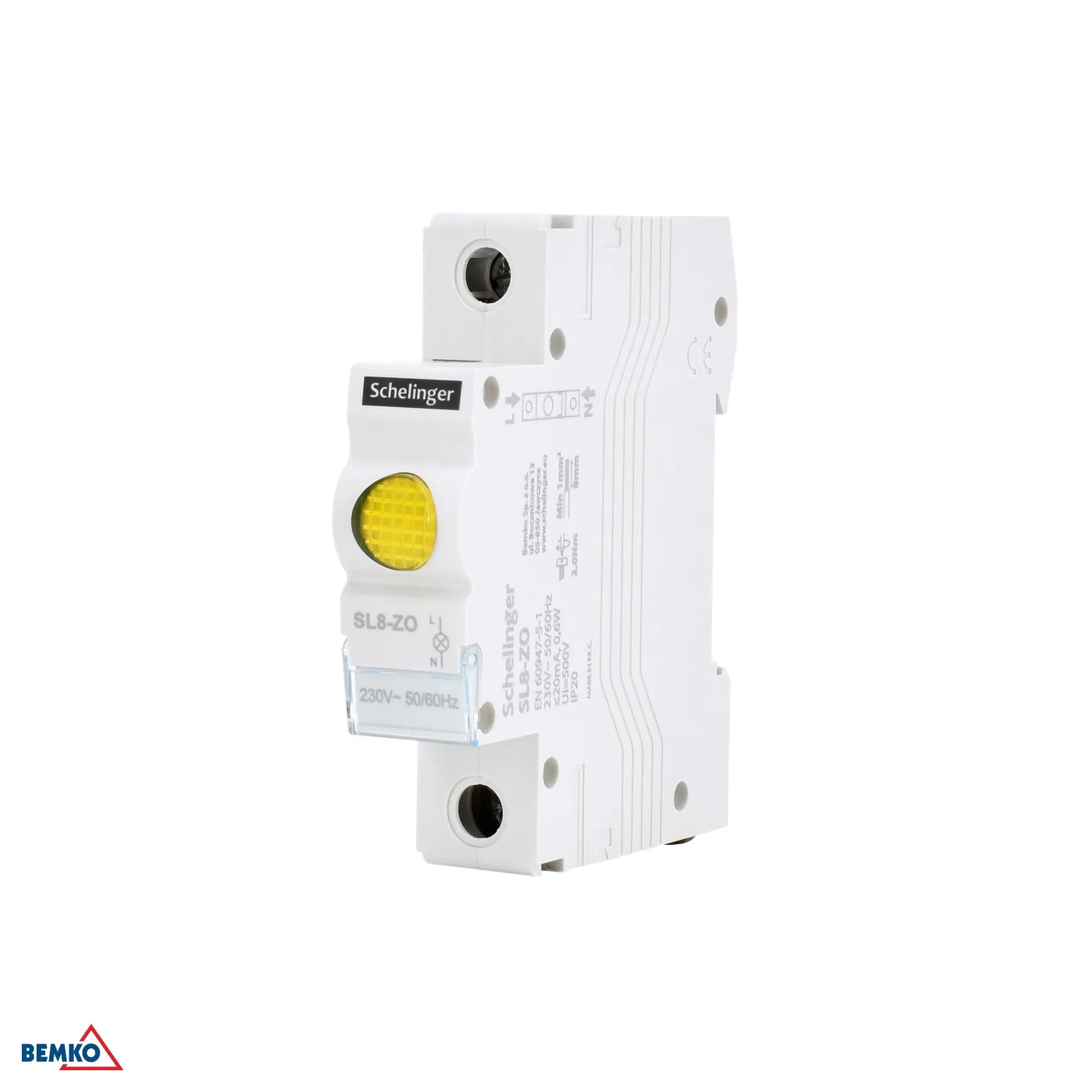 Žuta LED signalna lampica za panel Schelinger BM-A15-SL8-ZO