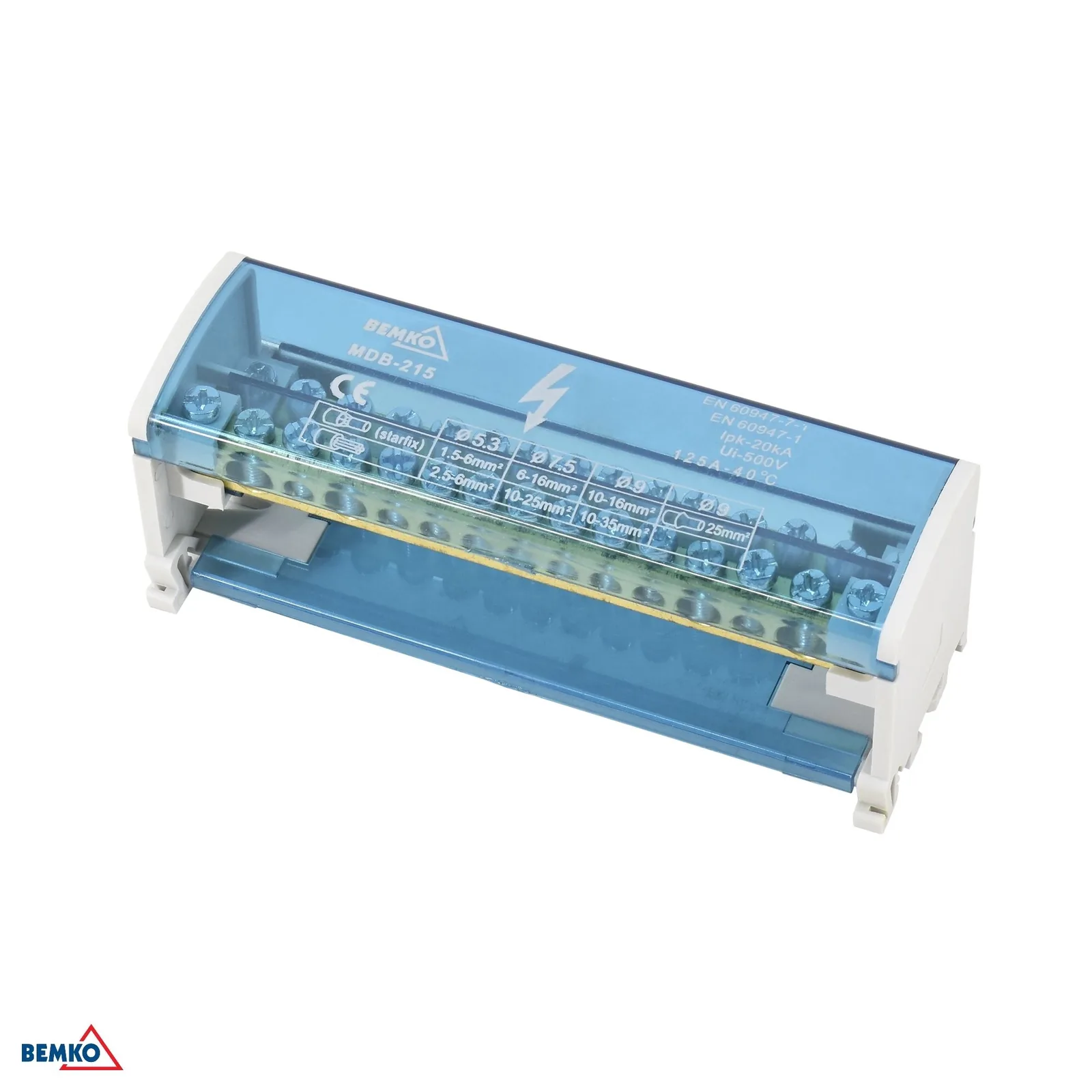 Schelinger moduláris elosztó sorkapocs 2x15, 125 A, IP20, DIN-sínre BM-A18-MDB-215