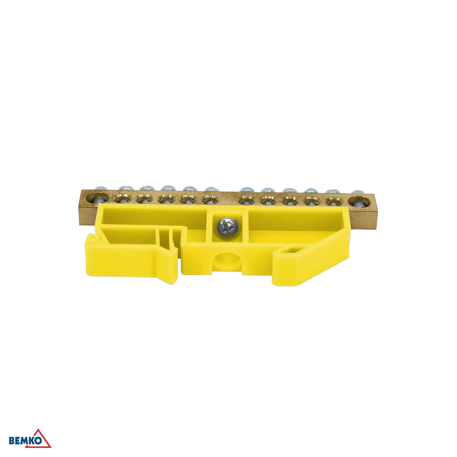 Schelinger sorkapocs DIN sínre 35 mm, 12 pólusú, 125 A, 500 V, sárga BM-A18-TBI-8X12-12P-ZO