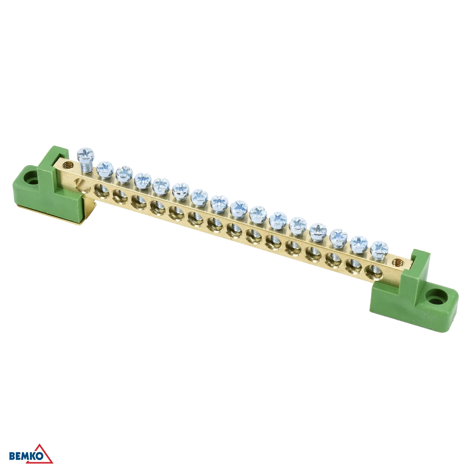Szigetelt csatlakozósorkapocs Schelinger 16 pólusú, 63 A, 500 V, zöld BM-A18-TBJ-6X09-16P-ZI