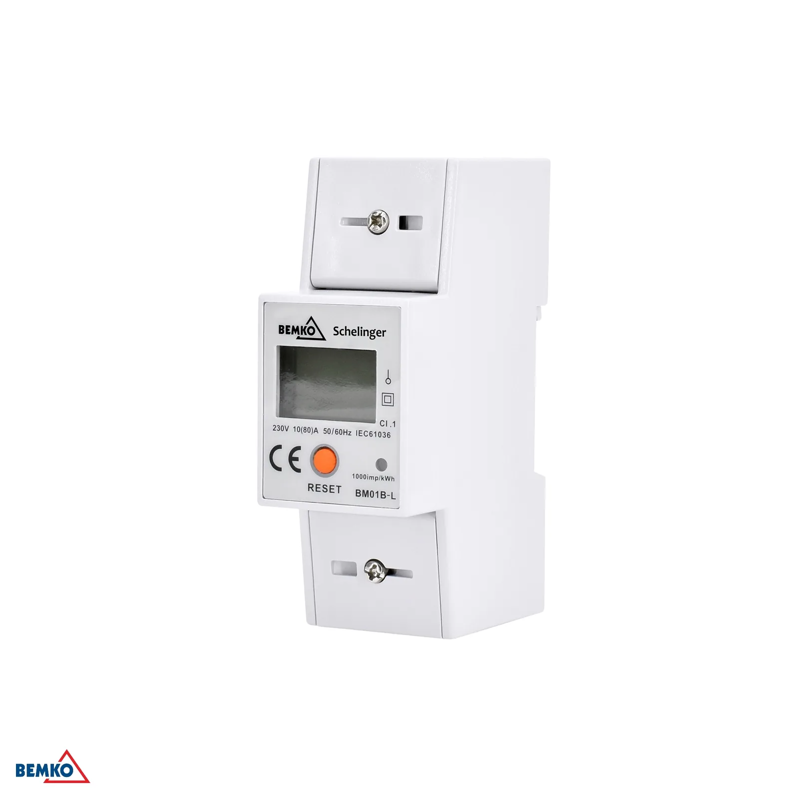 Enofazni elektromer za DIN letev 35 mm, 10(80)A, 230 V BM-A30-BM01B-L