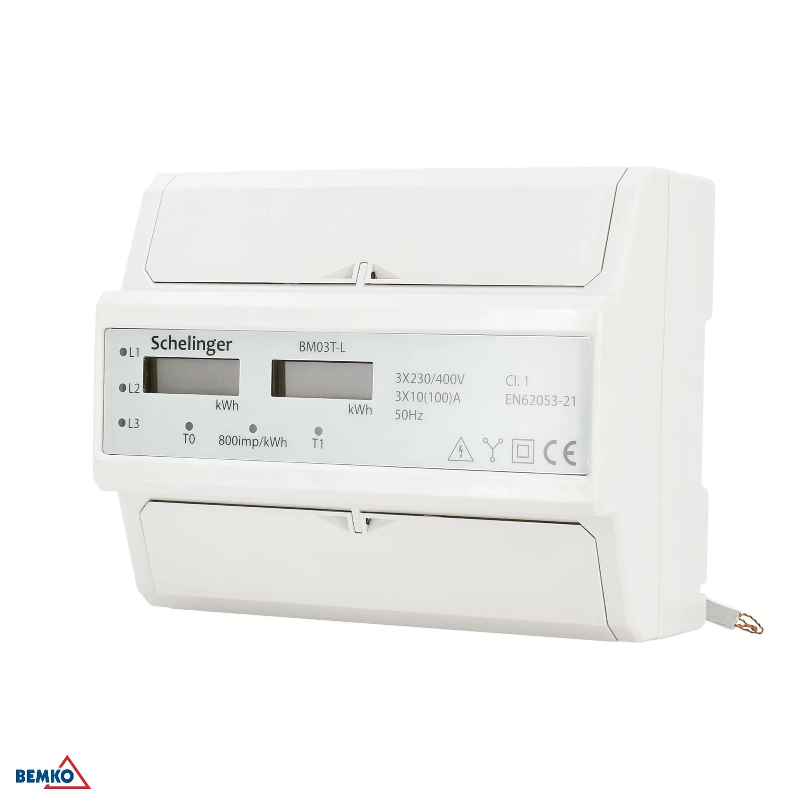 Schelinger trofazni dvotarifni števec električne energije 10(100) A, 3x 230/400 V BM-A30-BM03T-L