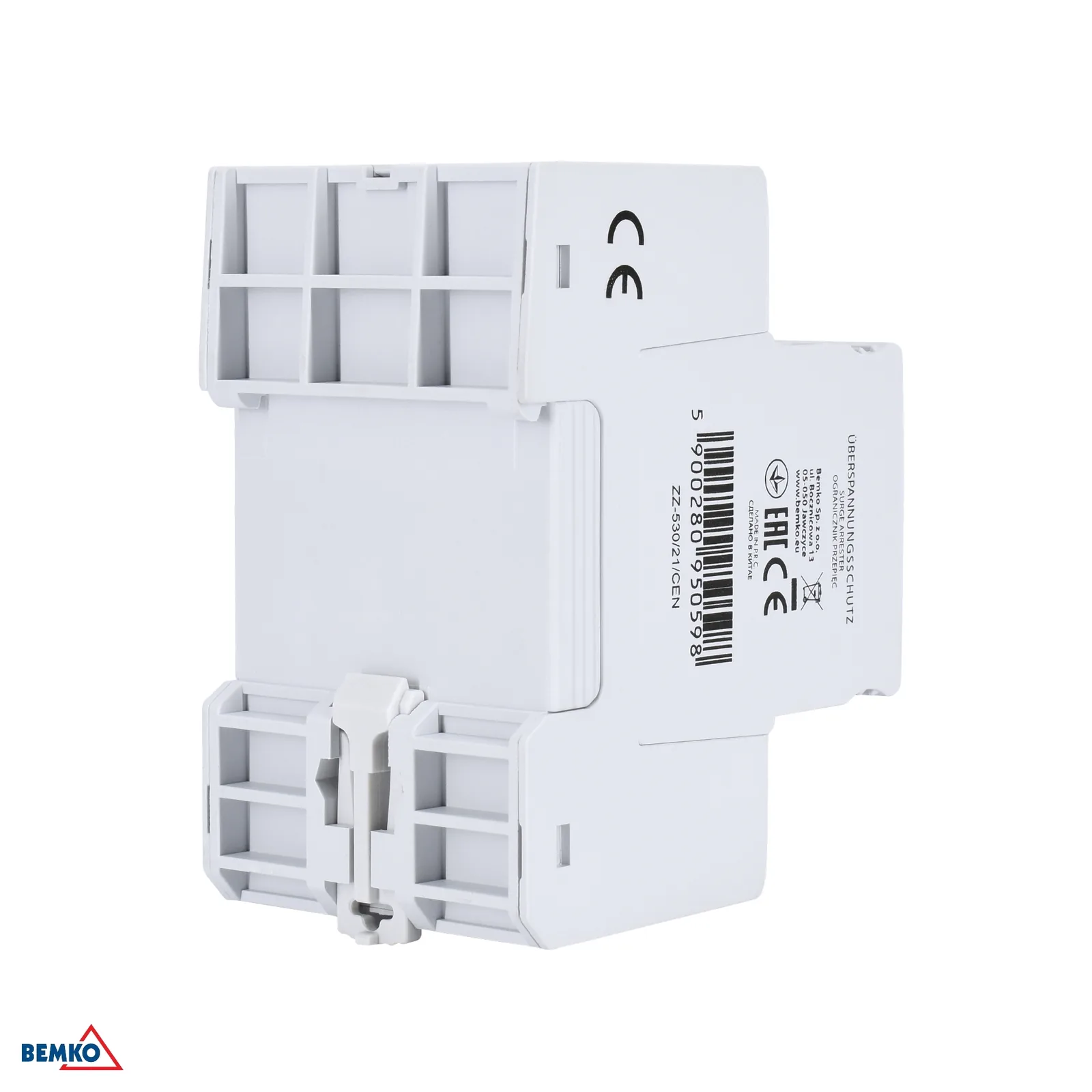 Túlfeszültség-védelem fotovoltaikához 3P DC 1200 V T1+T2 DIN sínre Schelinger BM-A53-SPD-MOV-DC-3P-T1T2