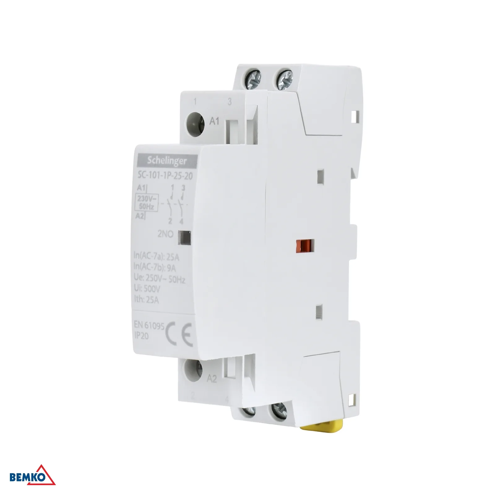Moduláris kontaktor 1P 25A 2NO Schelinger BM-A62-SC-101-1P-25-20